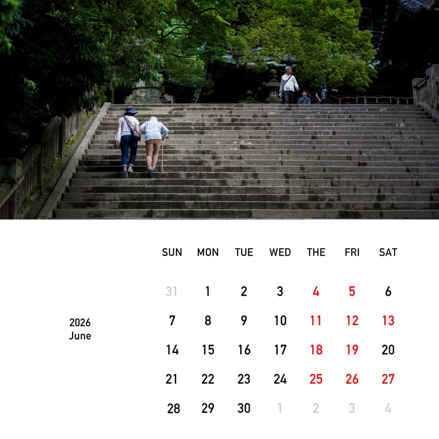 2026年6月カレンダー